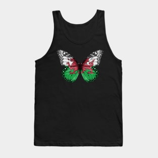 Welsh Flag  Butterfly - Gift for Welsh From Wales Tank Top